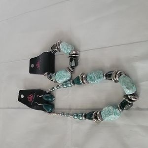 Paparazzi statement necklace, bracelet and earrings set